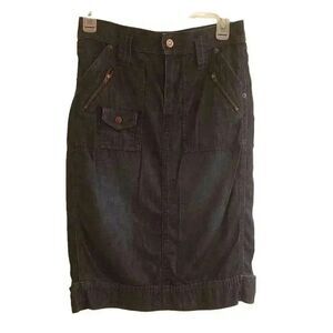 Halogen Nordstrom Dark Wash Straight Skirt
